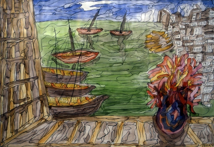 Fenêtre avec vue sur le port, c. 1978 — José García Tella