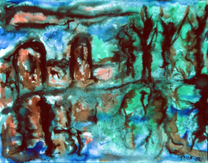Manoir, arbre, reflet, 1962 — José García Tella