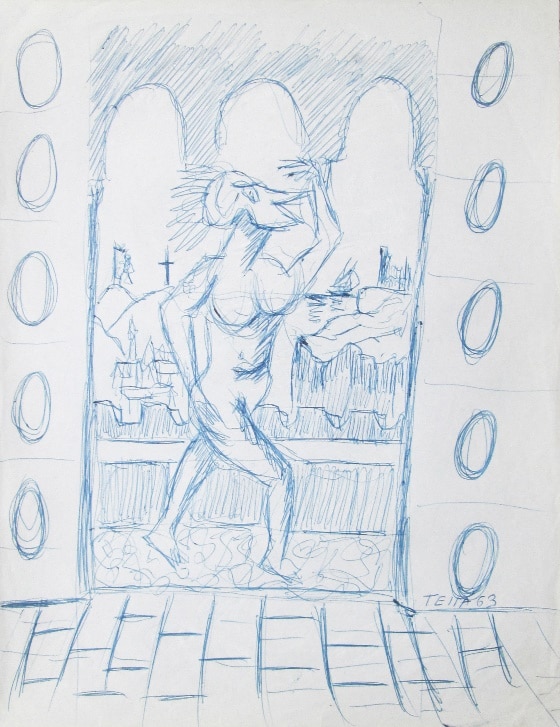 Personnage fantastique à la fenêtre, 1963 — José García Tella