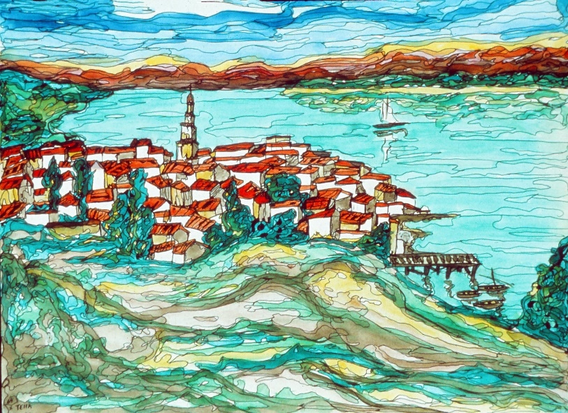 Village au bord d’un lac, 1964 — José García Tella