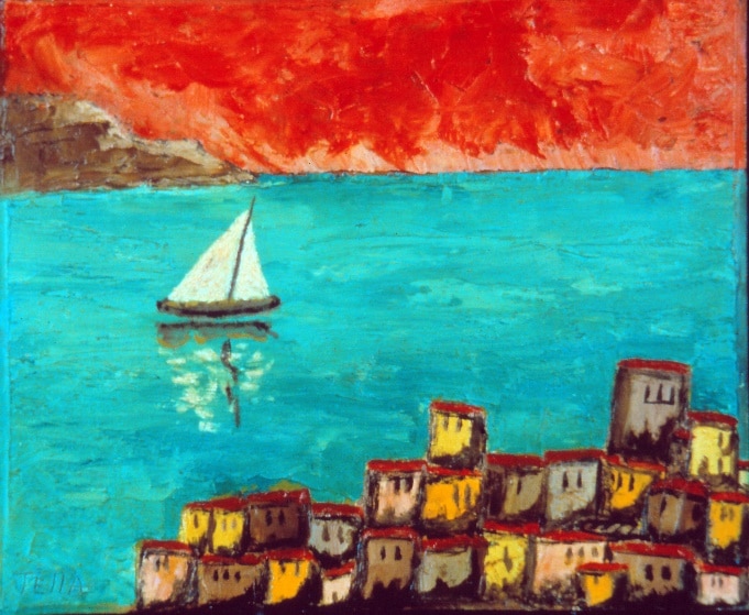 Village et voilier